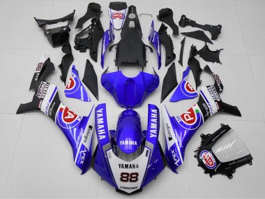 2015-2019 Yamaha YZF R1 Motorcycle Fairings - White Blue Black Red PATA 88 Canada