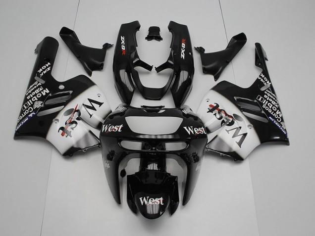1994-1997 Black White West Kawasaki Ninja ZX9R Motorcycle Fairings Canada 1994-1997 Black White West Kawasaki Ninja ZX9R Motorcycle Fairings Canada