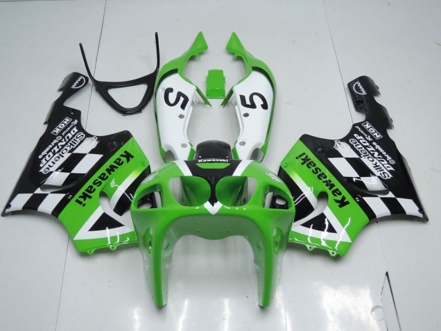 1996-2002 Green Black and White Kawasaki Ninja ZX7R Motorcycle Fairings Canada 1996-2002 Green Black and White Kawasaki Ninja ZX7R Motorcycle Fairings Canada