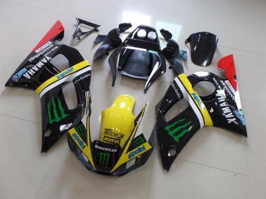 1998-2002 Black Yellow Monster Yamaha YZF R6 Motorcycle Fairings Canada