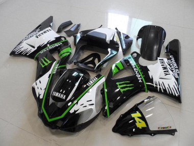 2000-2001 Black White Green Monster Yamaha YZF R1 Motorcycle Fairings & Bodywork Canada