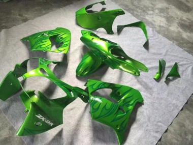2000-2001 Green Green Flame Kawasaki Ninja ZX9R Motorcycle Fairings Canada