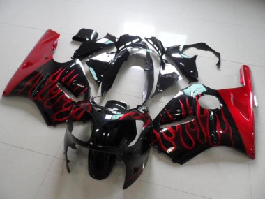 2000-2001 Red Flame Kawasaki Ninja ZX12R Motorcycle Fairings Canada