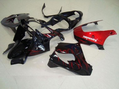2000-2001 Red Flame Kawasaki Ninja ZX9R Motorcycle Fairings Canada