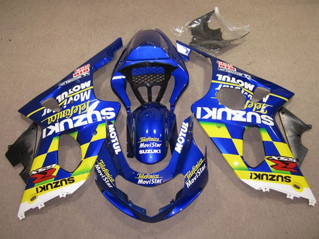 2000-2002 Blue Yellow Telefumica Movistar Suzuki GSXR1000 Motorcycle Fairings Canada 2000-2002 Blue Yellow Telefumica Movistar Suzuki GSXR1000 Motorcycle Fairings Canada