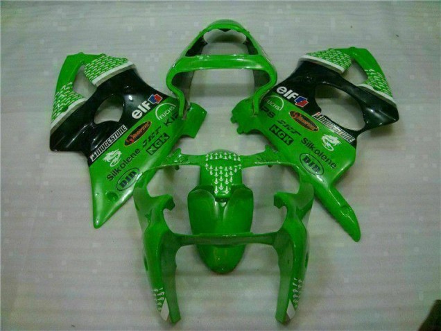 2000-2002 Green Black Kawasaki Ninja ZX6R Full Fairing Kit Canada 2000-2002 Green Black Kawasaki Ninja ZX6R Full Fairing Kit Canada