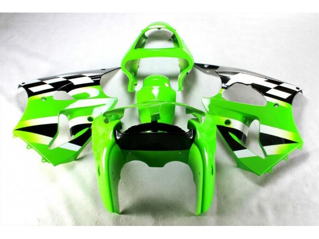 2000-2002 Green Black White Kawasaki Ninja ZX6R Motorcycle Fairings Canada 2000-2002 Green Black White Kawasaki Ninja ZX6R Motorcycle Fairings Canada