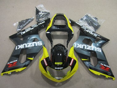 2001-2003 Black Yellow Motul Suzuki GSXR600 Motorcycle Fairings Canada
