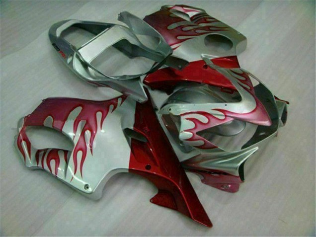 2001-2003 Red Flame Silver Honda CBR600 F4i Motorcycle Fairings Canada 2001-2003 Red Flame Silver Honda CBR600 F4i Motorcycle Fairings Canada