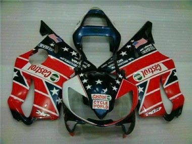 2001-2003 Red White Honda CBR600 F4i Motorcycle Fairings Canada