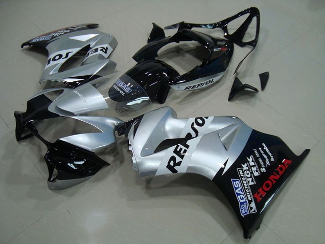 2002-2013 Silver Repsol Honda VFR800 Motorcycle Fairings Canada 2002-2013 Silver Repsol Honda VFR800 Motorcycle Fairings Canada