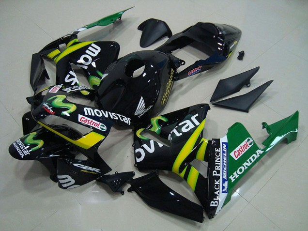 2003-2004 Black Movistar Honda CBR600RR Motorcycle Fairings Canada 2003-2004 Black Movistar Honda CBR600RR Motorcycle Fairings Canada