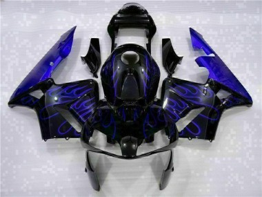 2003-2004 Black with Blue Flame Honda CBR600RR Motorcycle Fairings Canada