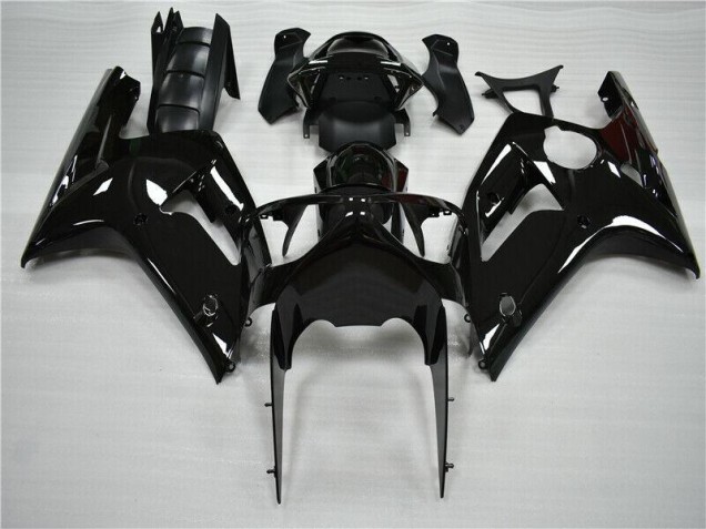 2003-2004 Glossy Black Kawasaki Ninja ZX6R Motorcycle Fairings Canada 2003-2004 Glossy Black Kawasaki Ninja ZX6R Motorcycle Fairings Canada