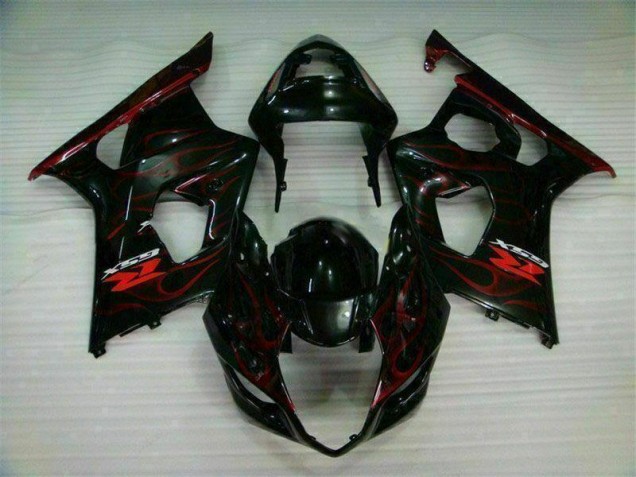 2003-2004 Red Flame Suzuki GSXR 1000 Motorcycle Fairings Canada