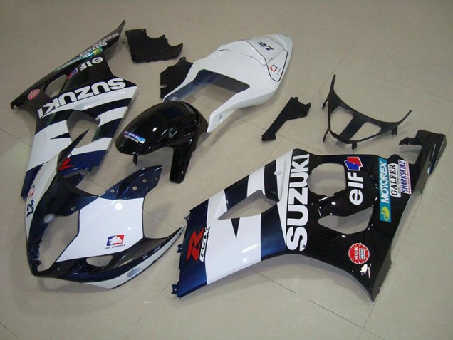 2003-2004 White Black Elf Suzuki GSXR 1000 Motorcycle Fairings Canada 2003-2004 White Black Elf Suzuki GSXR 1000 Motorcycle Fairings Canada