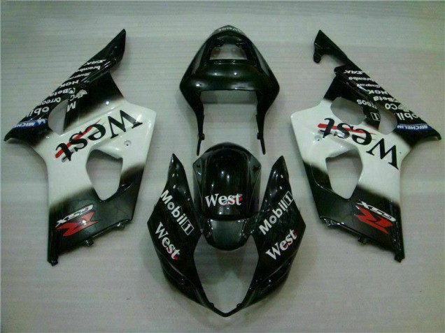 2003-2004 White Black Suzuki GSXR 1000 ABS Fairing Kit Canada 2003-2004 White Black Suzuki GSXR 1000 ABS Fairing Kit Canada