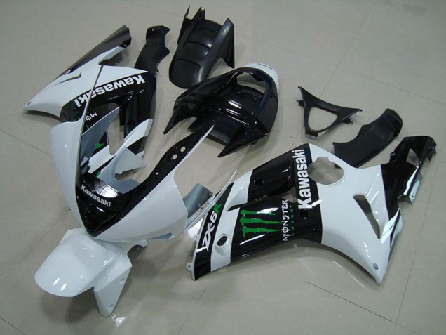 2003-2004 White Monster Kawasaki Ninja ZX6R Motorcycle Fairings Canada 2003-2004 White Monster Kawasaki Ninja ZX6R Motorcycle Fairings Canada