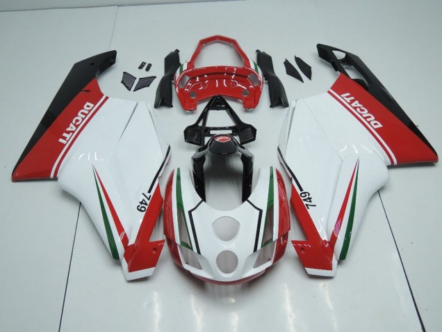 2003-2004 White Red with Tail Open Ducati 749 999 Motorcycle Fairings Canada 2003-2004 White Red with Tail Open Ducati 749 999 Motorcycle Fairings Canada