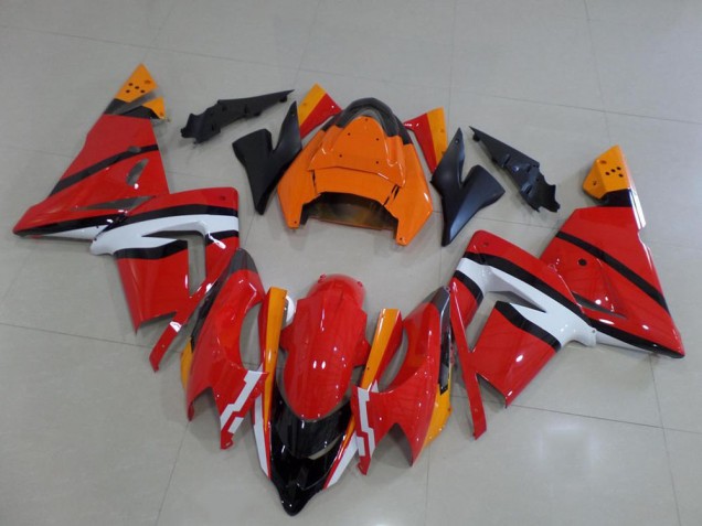 2003-2005 Orange Black and White Kawasaki Ninja ZX10R Motorcycle Fairings Canada 2003-2005 Orange Black and White Kawasaki Ninja ZX10R Motorcycle Fairings Canada