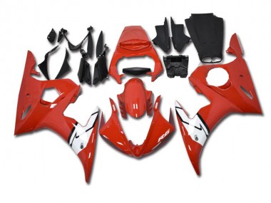 2003-2005 Red White Yamaha YZF R6 Motorcycle Fairings & Bodywork Canada