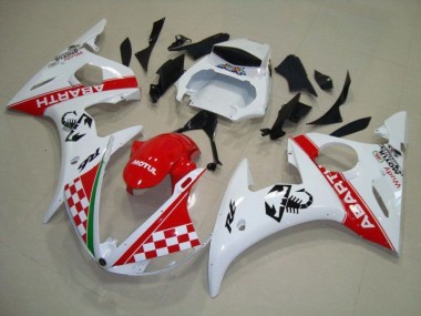 2003-2005 Red White Yamaha YZF R6 Full Fairing Kit Canada