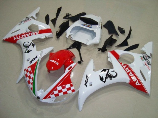 2003-2005 Red White Yamaha YZF R6 Full Fairing Kit Canada 2003-2005 Red White Yamaha YZF R6 Full Fairing Kit Canada