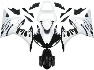 2003-2005 White Flame Black Yamaha YZF R6 Motorcycle Fairings Canada