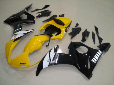 2003-2005 Yellow Black Yamaha YZF R6 Motorcycle Fairings Canada