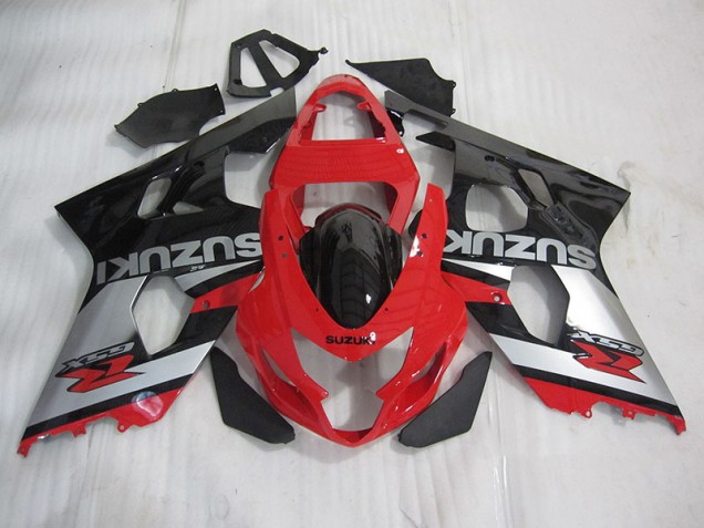 2004-2005 Red Black Silver Suzuki GSXR600 Motorcycle Fairings Canada 2004-2005 Red Black Silver Suzuki GSXR600 Motorcycle Fairings Canada