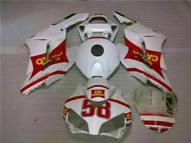2004-2005 White Red Honda CBR1000RR Motorcycle Fairings Bodywork Canada