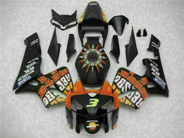 2005-2006 Black Honda CBR600RR Plastics Fairing Kit Canada 2005-2006 Black Honda CBR600RR Plastics Fairing Kit Canada