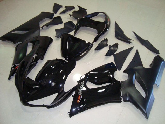 2005-2006 Black Kawasaki Ninja ZX6R Motorcycle Fairings Canada 2005-2006 Black Kawasaki Ninja ZX6R Motorcycle Fairings Canada