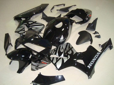 2005-2006 Black White Flame Honda CBR600RR Motorcycle Fairings Canada