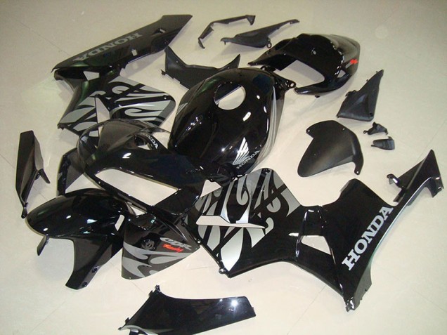 2005-2006 Black White Flame Honda CBR600RR Motorcycle Fairings Canada