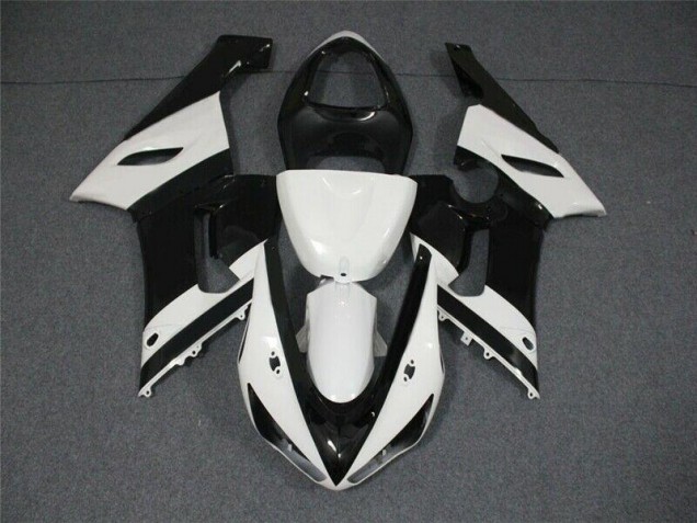 2005-2006 Black White Kawasaki Ninja ZX6R Motorcycle Fairings Canada 2005-2006 Black White Kawasaki Ninja ZX6R Motorcycle Fairings Canada