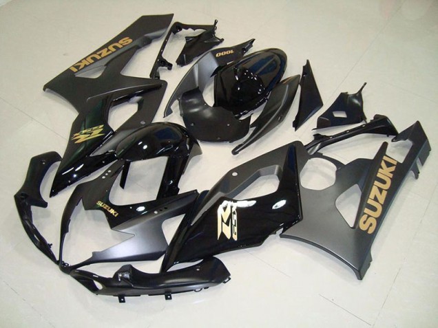 2005-2006 Black with Gold Decals Suzuki GSXR 1000 Motorcycle Fairings Canada 2005-2006 Black with Gold Decals Suzuki GSXR 1000 Motorcycle Fairings Canada