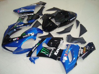 2005-2006 Blue Monster Kawasaki Ninja ZX6R Motorcycle Fairings Canada
