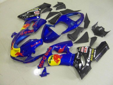 2005-2006 Blue Red Bull Kawasaki Ninja ZX6R Motorcycle Fairings Canada