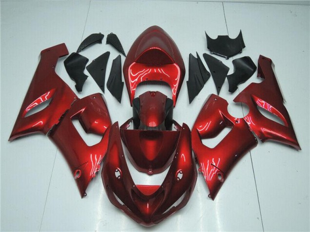2005-2006 Candy Red Kawasaki Ninja ZX6R Motorcycle Fairings Canada 2005-2006 Candy Red Kawasaki Ninja ZX6R Motorcycle Fairings Canada
