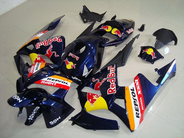2005-2006 Dark Blue Red Bull Honda CBR600RR Motorcycle Fairings Canada