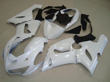 2005-2006 Dark Pearl White Kawasaki Ninja ZX6R Motorcycle Fairings Canada