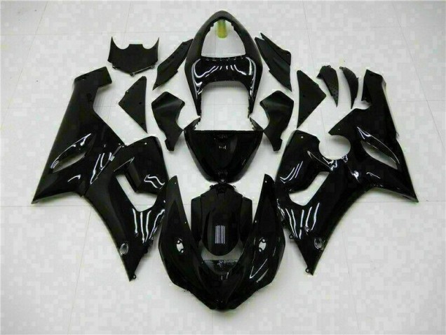 2005-2006 Glossy Black Kawasaki Ninja ZX6R Motorcycle Fairings Canada 2005-2006 Glossy Black Kawasaki Ninja ZX6R Motorcycle Fairings Canada