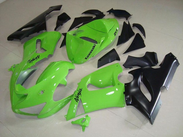 2005-2006 Lime Green Kawasaki Ninja ZX6R Motorcycle Fairings Canada 2005-2006 Lime Green Kawasaki Ninja ZX6R Motorcycle Fairings Canada