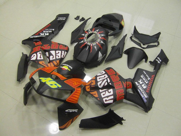 2005-2006 Matte Black Rossi Honda CBR600RR Motorcycle Fairings Canada