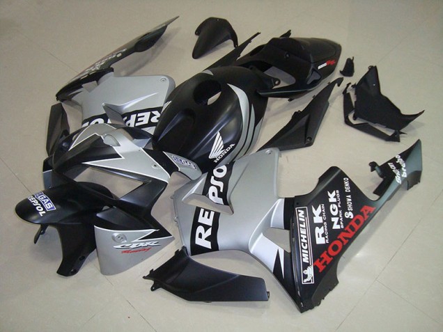 2005-2006 Matte Black Silver Repsol Honda CBR600RR Motorcycle Fairings Canada