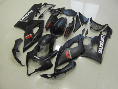 2005-2006 Matte Black with White Decals Suzuki GSXR 1000 Motorcycle Fairings Canada
