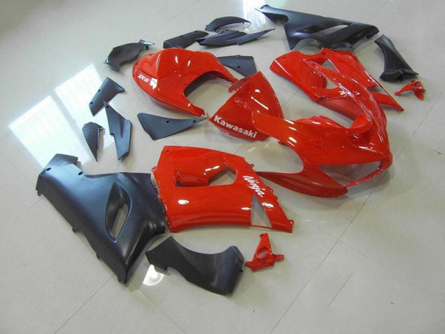 2005-2006 Red and Matte Black Kawasaki Ninja ZX6R Motorcycle Fairings Canada 2005-2006 Red and Matte Black Kawasaki Ninja ZX6R Motorcycle Fairings Canada