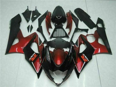 2005-2006 Red Black Suzuki GSXR 1000 Plastics Fairing Kits Canada