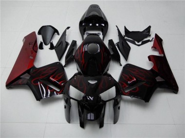 2005-2006 Red Flame Black Honda CBR600RR Motorcycle Fairings Canada